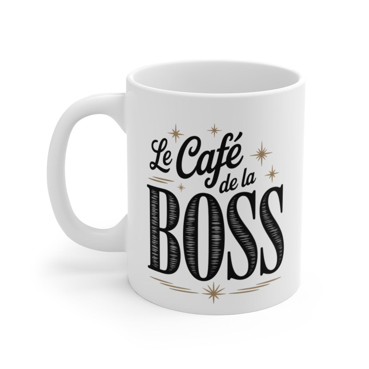 Tasse Céramique 325 ml Le Café de la Boss – Mug Cadeau Original pour Cheffe ou Patronne –