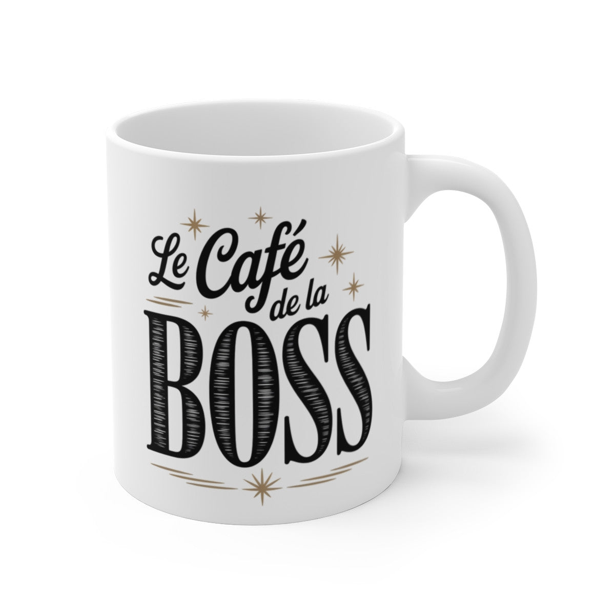 Tasse Céramique 325 ml Le Café de la Boss – Mug Cadeau Original pour Cheffe ou Patronne –