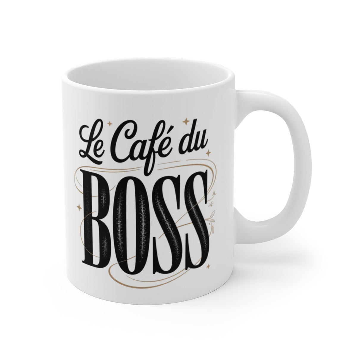 Tasse Céramique 325 ml Le Café du Boss – Mug Cadeau Original pour Patron ou Manager