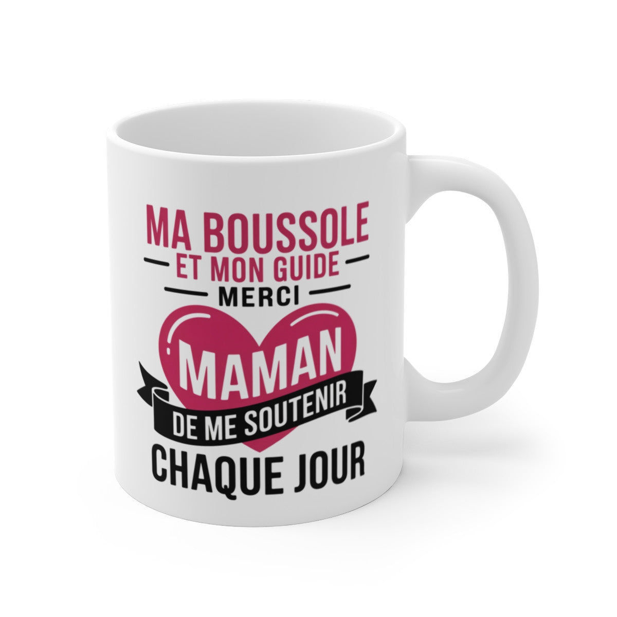 Tasse Céramique 325 ml Ma Boussole et Mon Guide Maman – Mug Cadeau Fête des Mères