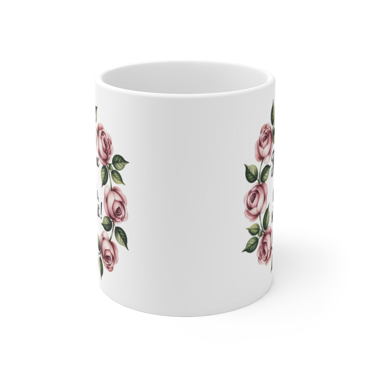 Tasse Céramique 325 ml Couronne de Roses Vintage – Mug Floral Romantique