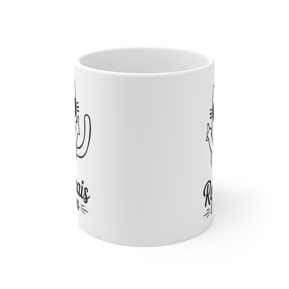 Tasse Céramique 325 ml Reconnais les Signes – Mug  Chat Message Inspirant – Compatible Lave-Vaisselle et Micro-Ondes