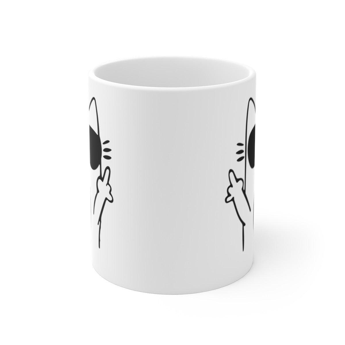 Tasse Céramique 325 ml Chat qui fait coucou – Mug Humour Mignon – Compatible Lave-Vaisselle et Micro-Ondes