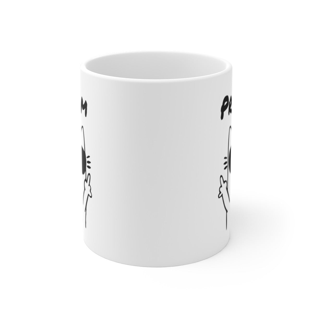 Tasse Personnalisable 325 ml Chat qui fait coucou – Mug Prénom Humour Mignon – Compatible Lave-Vaisselle et Micro-Ondes