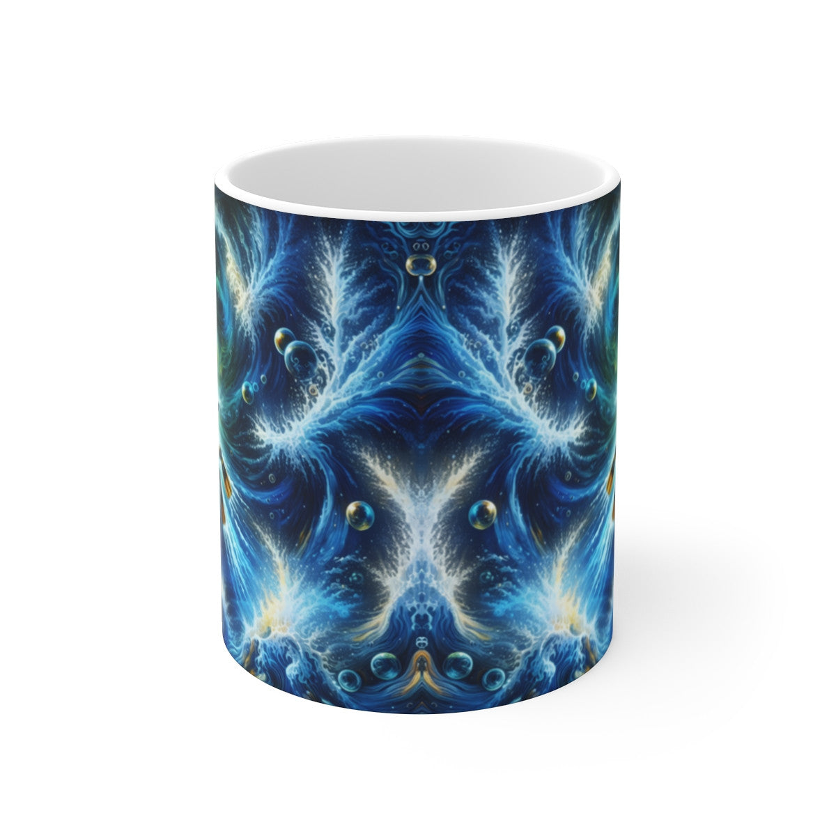 Mug Céramique 325 ml – Plongeur Sous-Marin dans Vagues Tourbillonnantes – Illustration Océan Fantastique