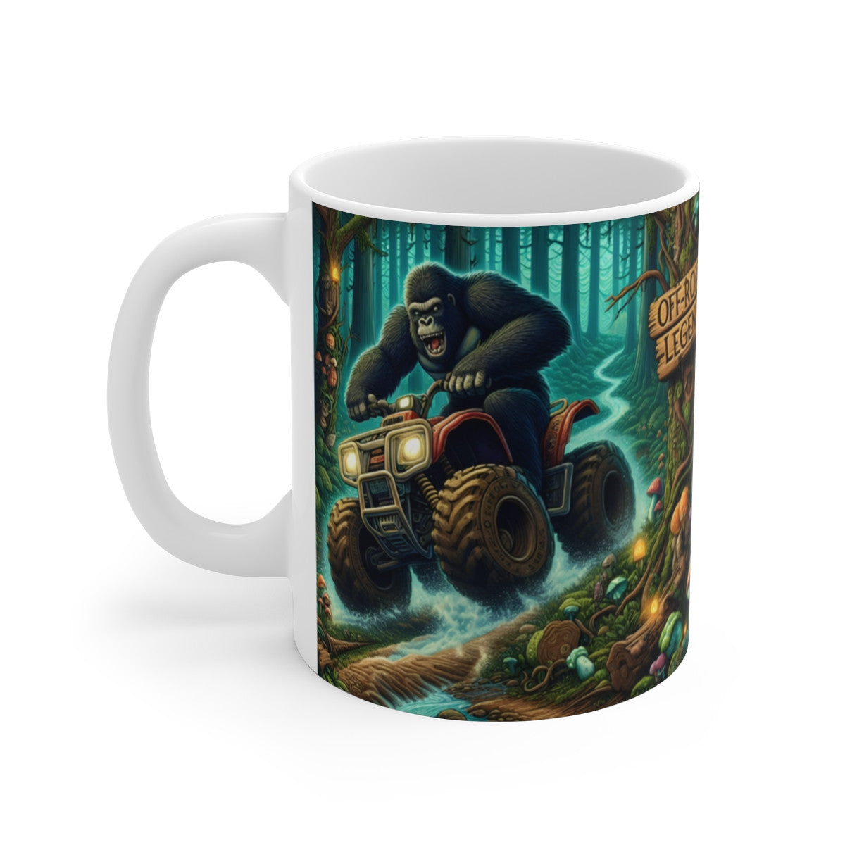 Mug céramique 325 ml – Gorille Off-Road Legend – Tasse Quad Aventure Forêt Fantastique