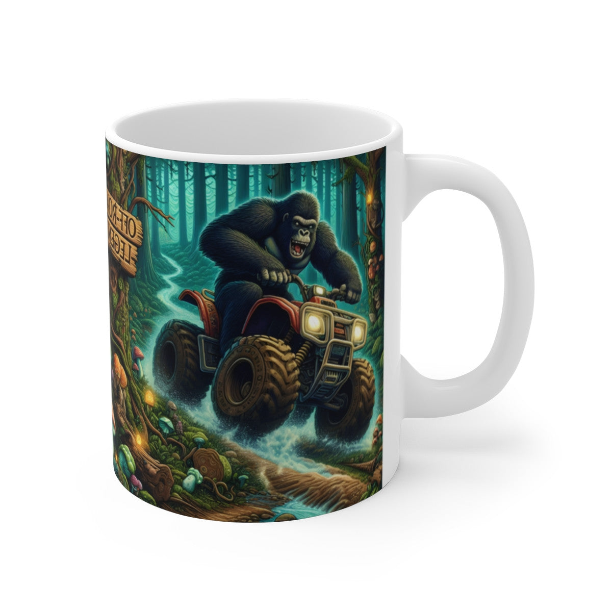 Mug céramique 325 ml – Gorille Off-Road Legend – Tasse Quad Aventure Forêt Fantastique