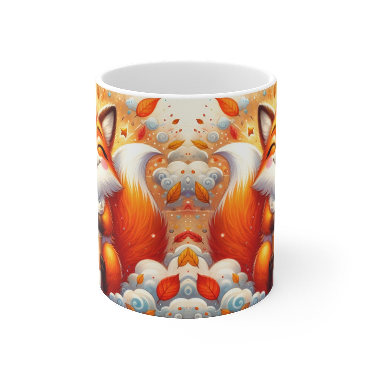 Mug céramique 325 ml – Renard Mignon Café d’Automne – Tasse Animaux Cute Feuilles Chaleur Cocooning