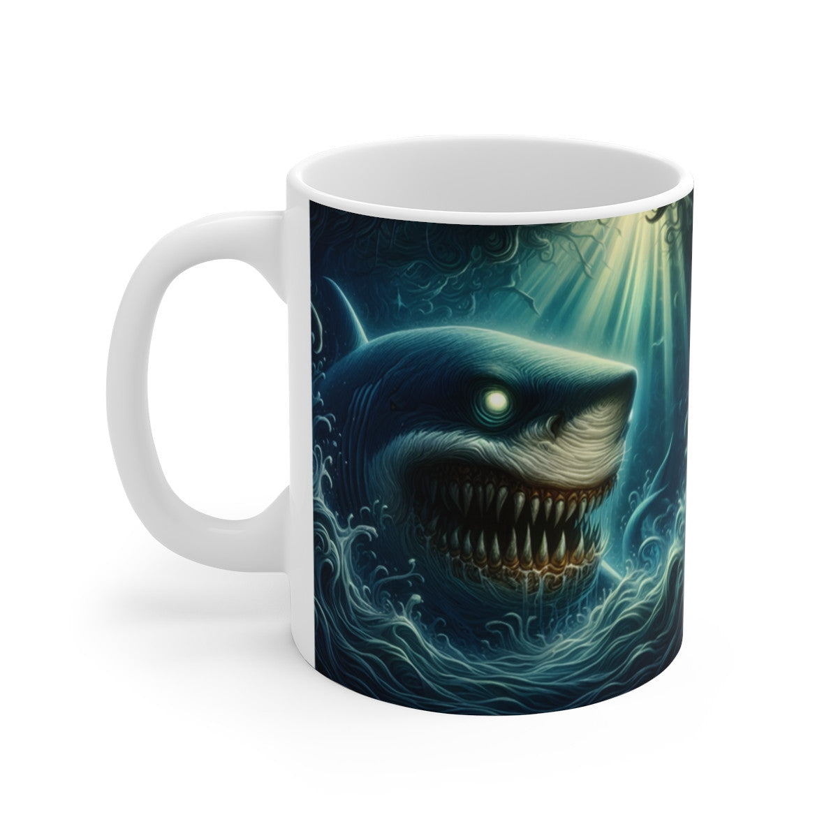 Mug céramique 325 ml – Requin Monstrueux Océan – Tasse Mer Fantastique Dentition Effrayante Aventure