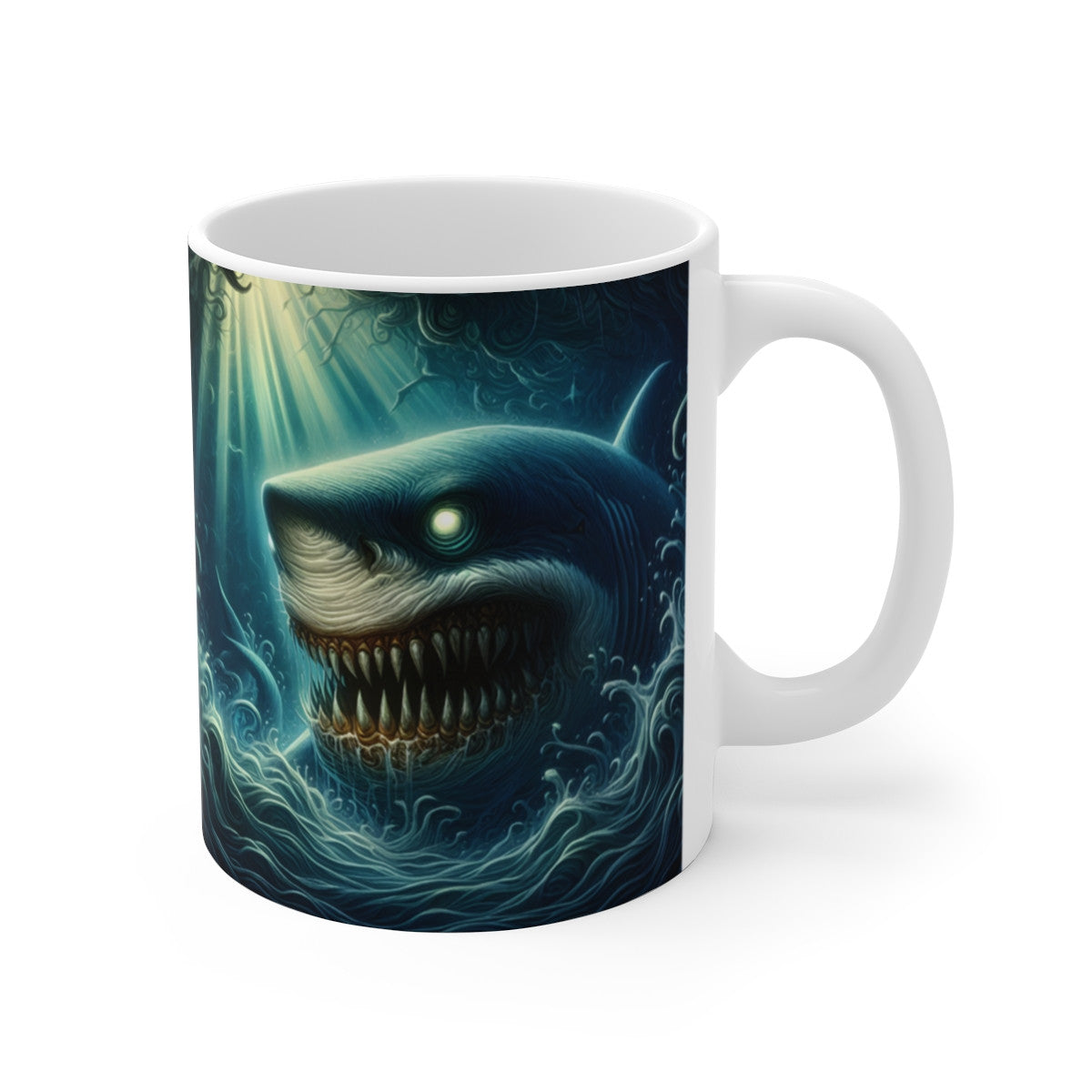 Mug céramique 325 ml – Requin Monstrueux Océan – Tasse Mer Fantastique Dentition Effrayante Aventure