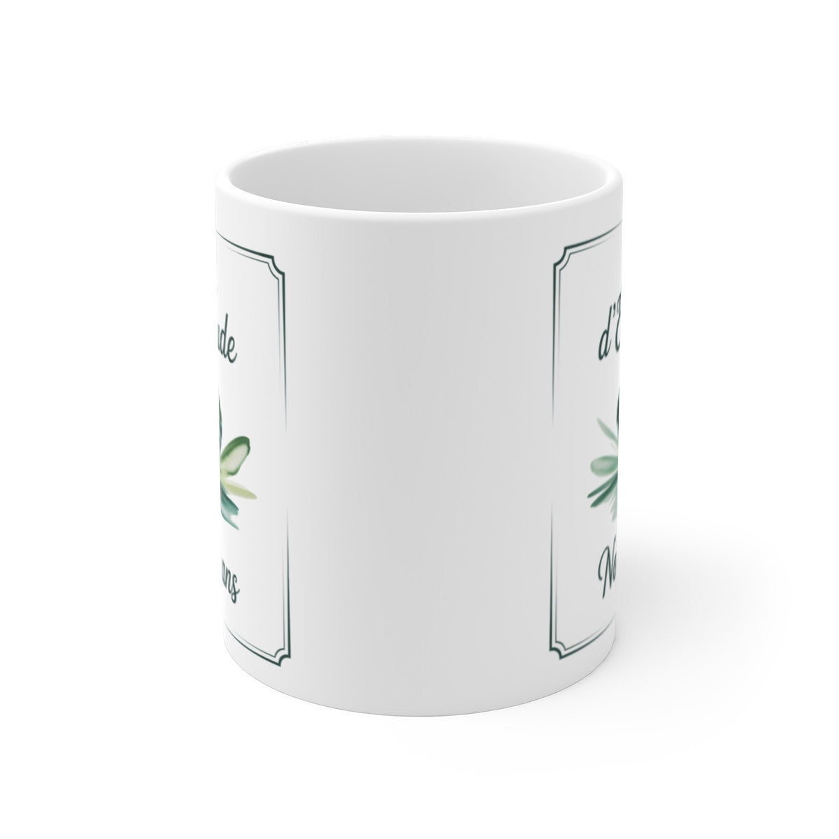 Mug Noces d’Émeraude – 40 Ans de Mariage – Tasse Céramique 325 ml – Cadeau Anniversaire Couple – Design Émeraude