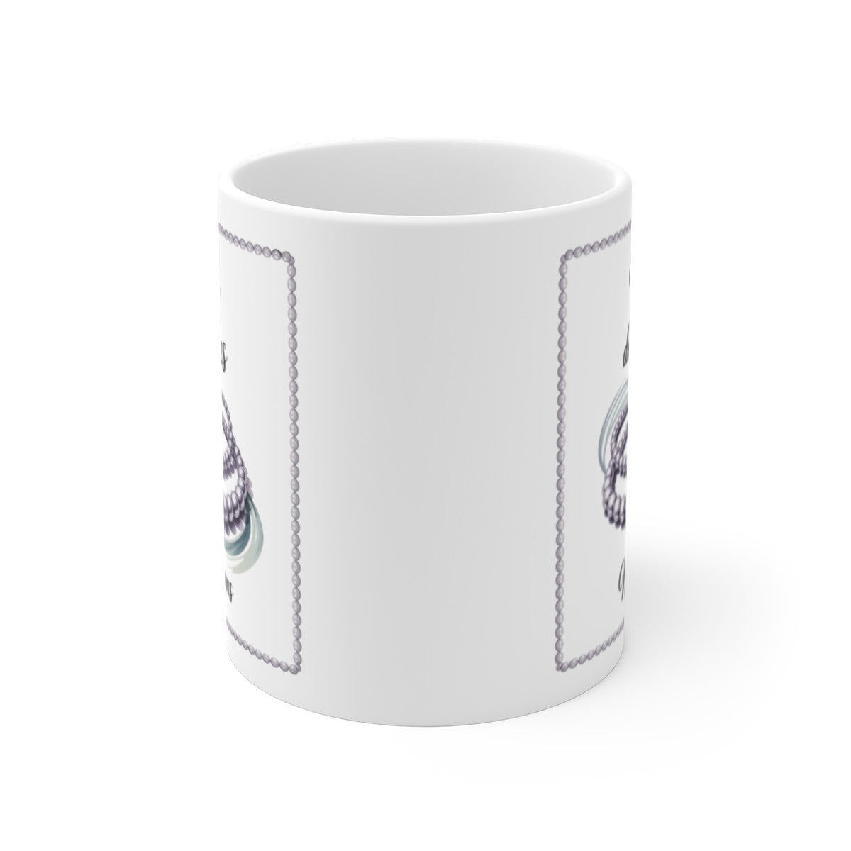 Mug Noces de Perles – 30 Ans de Mariage – Tasse Céramique 325 ml – Cadeau Anniversaire Couple – Design Collier de Perles Élégant