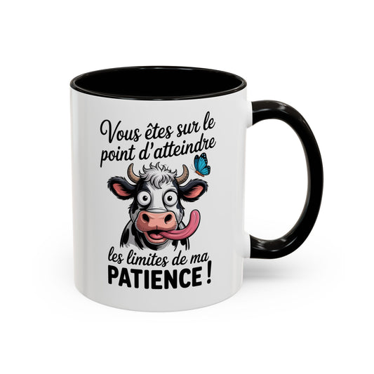 Mug Vache Humoristique – Tasse Animal Drôle Citation J’Peux Pas J’ai – Cadeau Fun Original Homme Femme