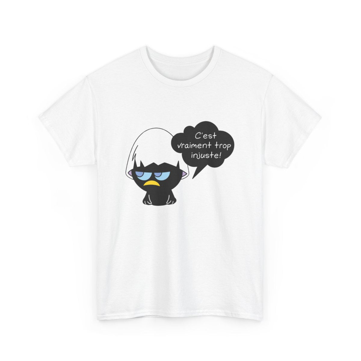 Tee Shirt Calimero – C’est Vraiment Trop Injuste ! – T-shirt Humour Vintage Blanc ou Gris Unisexe S-3XL