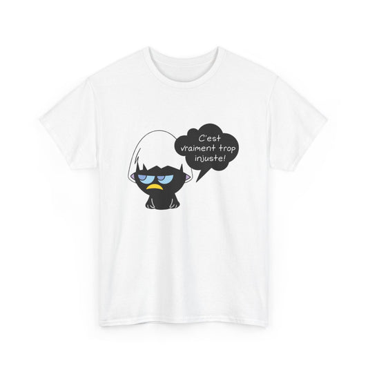 Tee Shirt Calimero – C’est Vraiment Trop Injuste ! – T-shirt Humour Vintage Blanc ou Gris Unisexe S-3XL