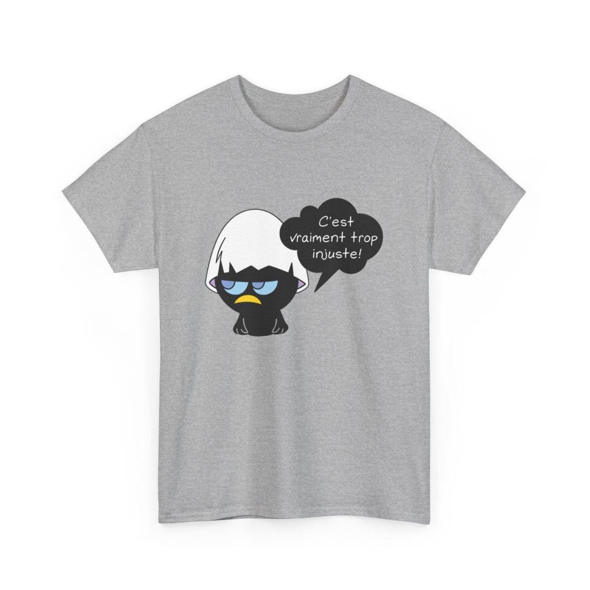Tee Shirt Calimero – C’est Vraiment Trop Injuste ! – T-shirt Humour Vintage Blanc ou Gris Unisexe S-3XL