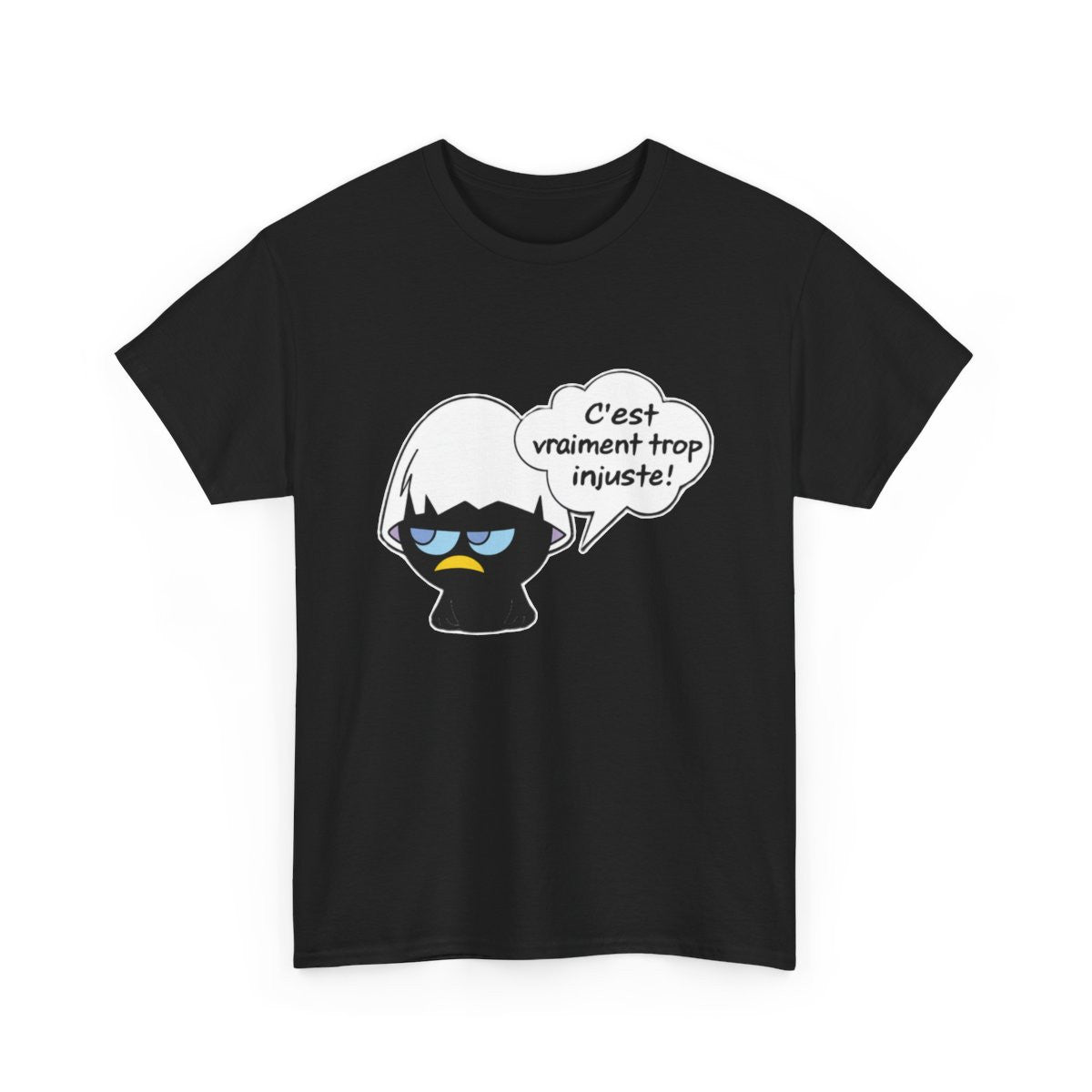 Tee Shirt Noir Calimero – C’est Vraiment Trop Injuste ! – T-shirt Humour Rétro Unisexe S-3XL