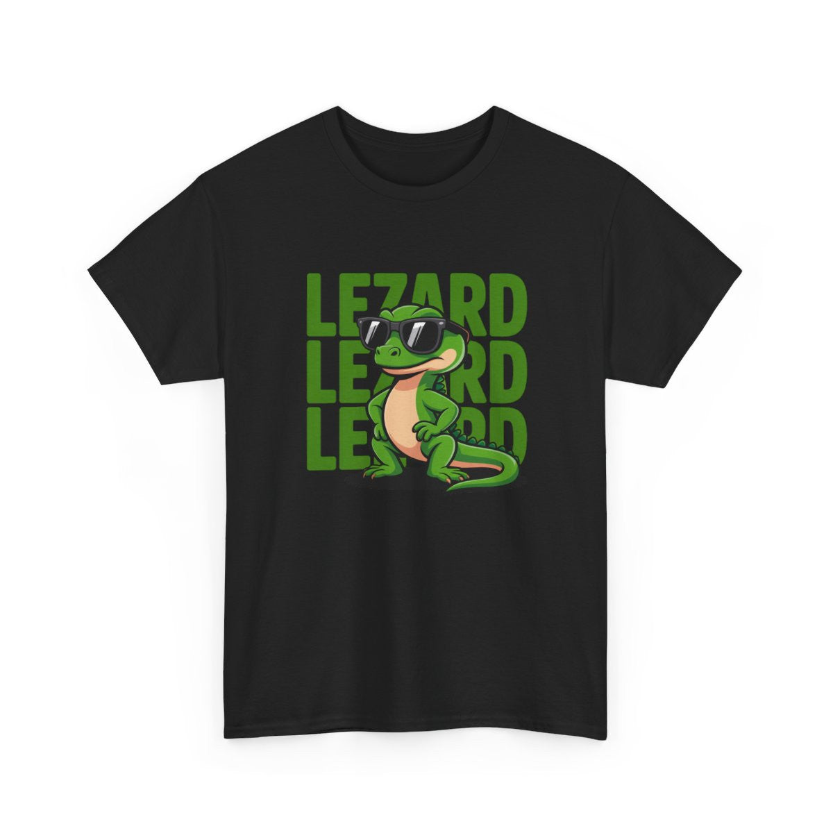 Tee Shirt Lézard Stylé avec Lunettes – T-shirt Humour Unisexe – Blanc Gris Noir – S à 3XL