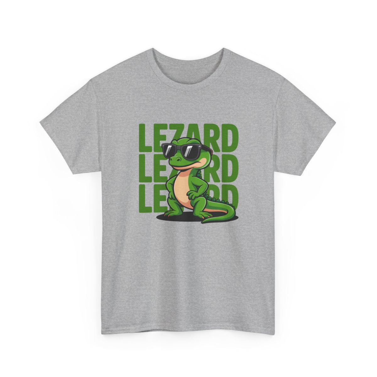 Tee Shirt Lézard Stylé avec Lunettes – T-shirt Humour Unisexe – Blanc Gris Noir – S à 3XL