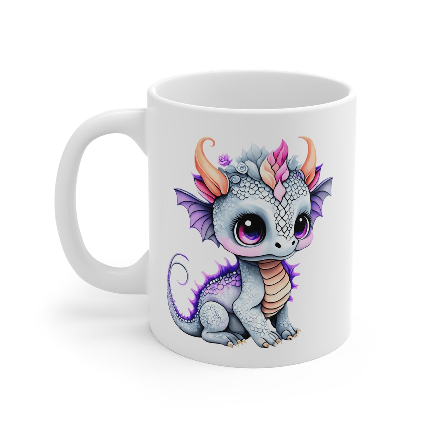 Mug Bébé Dragon Mignon 325ml – Tasse Céramique Fantasy Kawaii – Cadeau Original Geek Magique