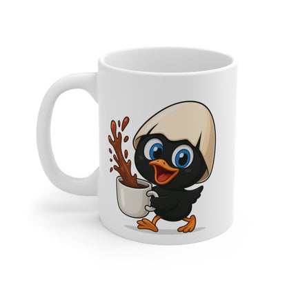 Mug Céramique Calimero  Poussin Coquille Œuf – Tasse Café Originale Mignonne 325ml – Cadeau Humour