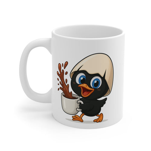 Mug Céramique Calimero  Poussin Coquille Œuf – Tasse Café Originale Mignonne 325ml – Cadeau Humour
