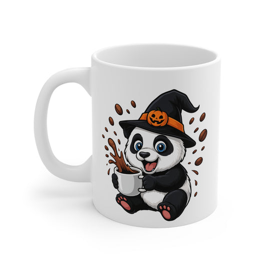 Mug Céramique Panda Sorcier Café – Tasse Halloween Animaux Mignonne 325ml – Cadeau Original Thé Chocolat