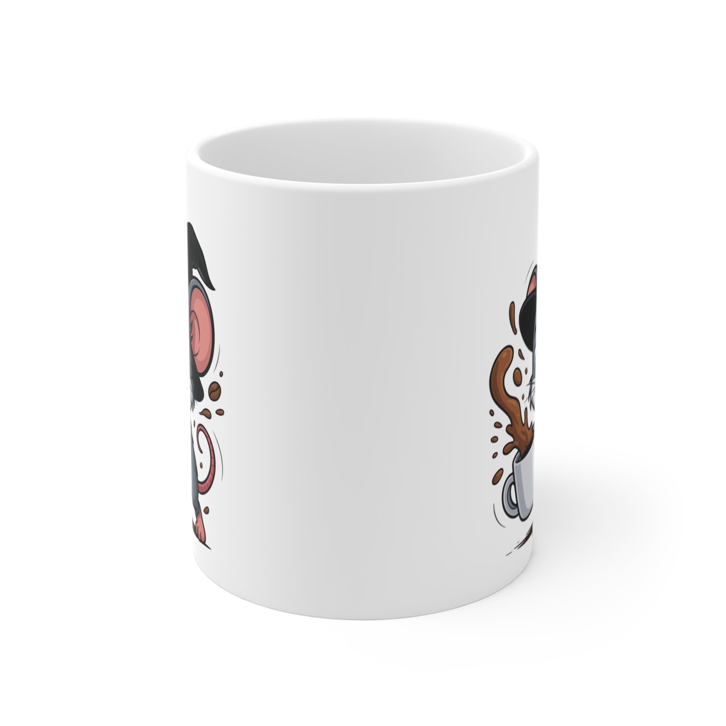 Mug Céramique Souris Sorcière Café – Tasse Halloween Animaux Mignonne 325ml – Cadeau Original Thé Chocolat