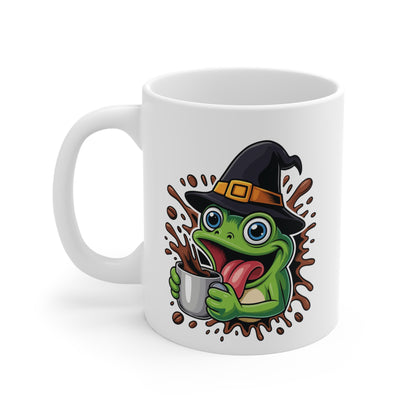 Mug Grenouille Sorcière Halloween 325ml – Tasse Céramique Drôle avec Café – Cadeau Original Fête d’Halloween