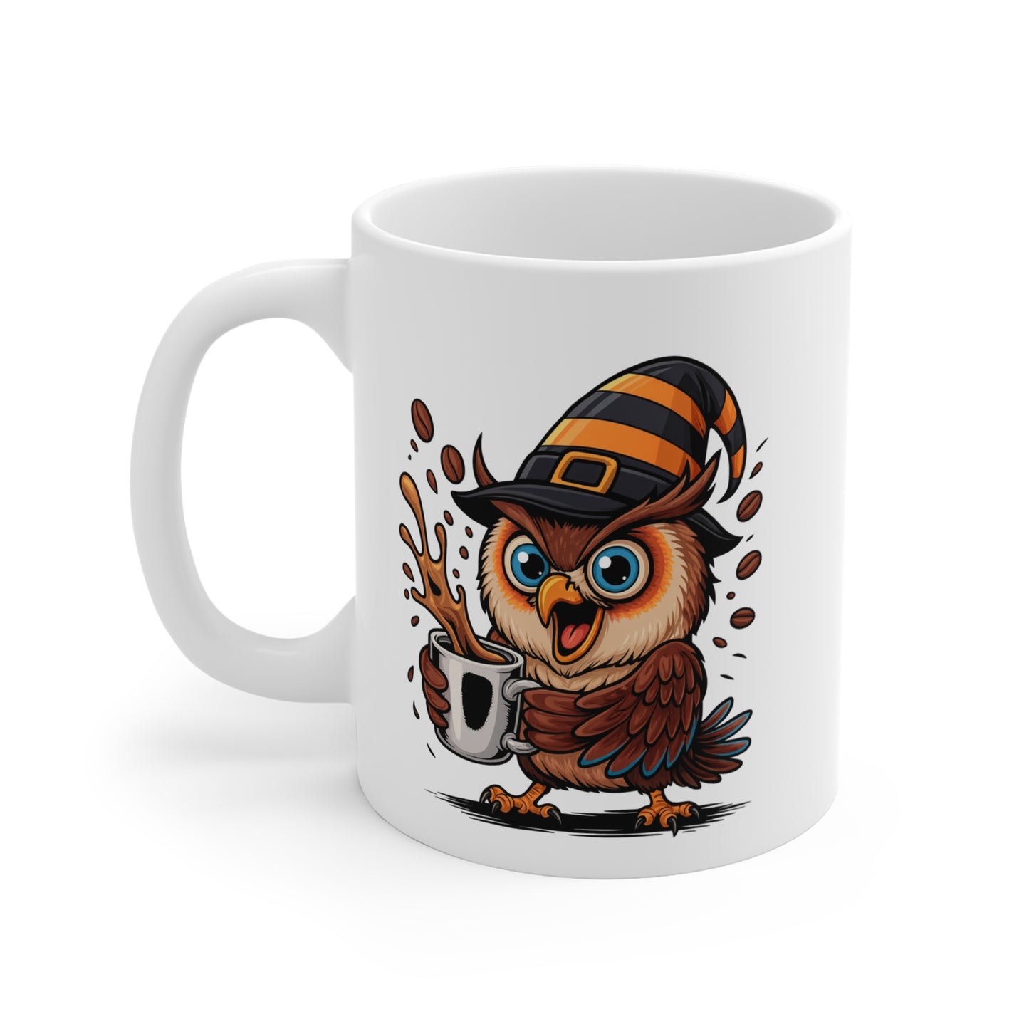Mug Hibou Sorcier Halloween 325ml – Tasse Céramique Chouette Drôle – Cadeau Original Fête d’Halloween