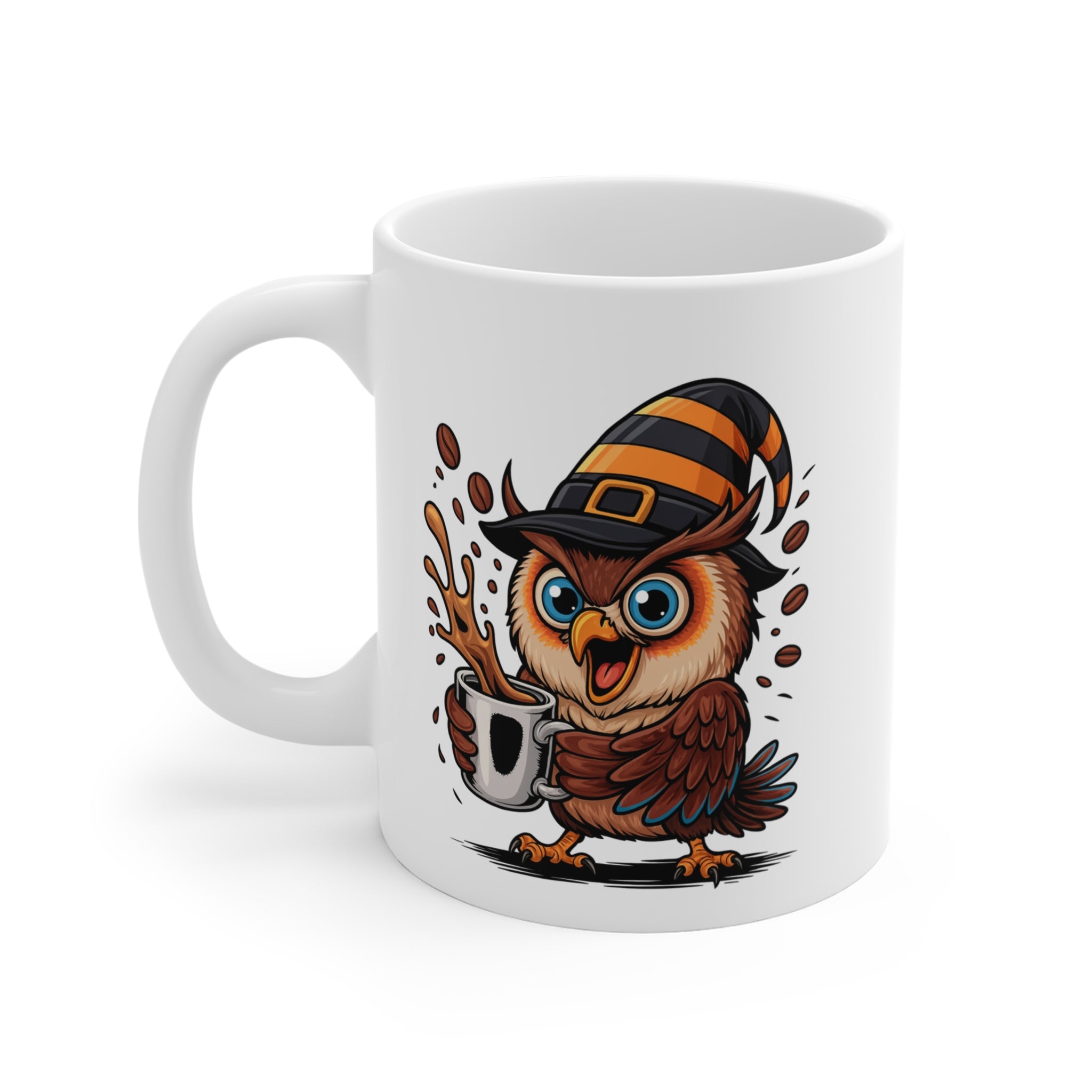 Mug Hibou Sorcier Halloween 325ml – Tasse Céramique Chouette Drôle – Cadeau Original Fête d’Halloween