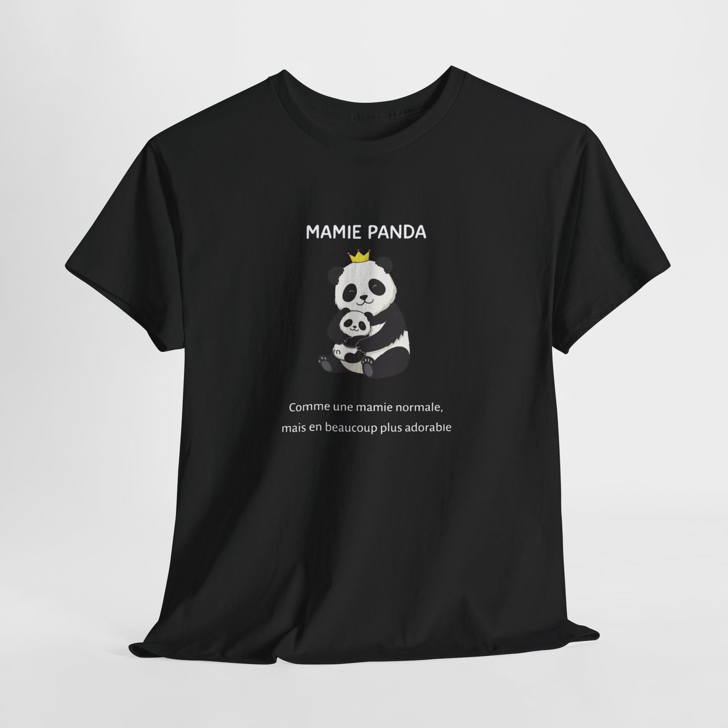 T-Shirt Mamie Panda Mignon – Cadeau Mamie Original – Tee Shirt Panda Amour Grand-Mère