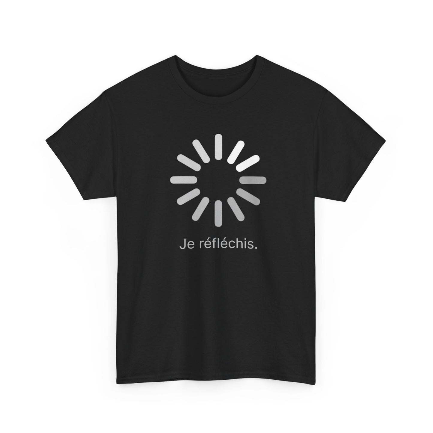T-Shirt "Je Réfléchis" – Design Icône Chargement – Tee-Shirt Humour Geek Minimaliste