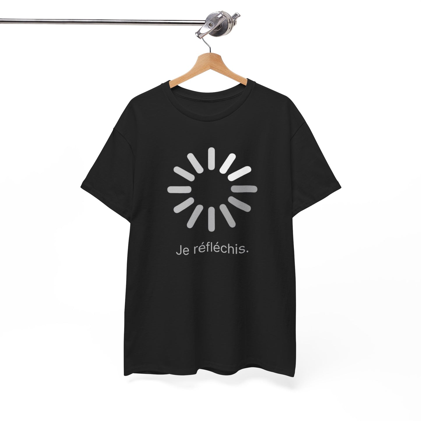 T-Shirt "Je Réfléchis" – Design Icône Chargement – Tee-Shirt Humour Geek Minimaliste