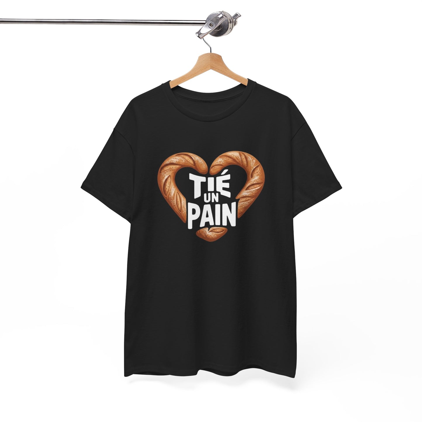 T-Shirt Humoristique Pain Homme Femme – Tee Shirt Boulangerie Drôle – Cadeau Amoureux du Pain Noir Blanc Gris