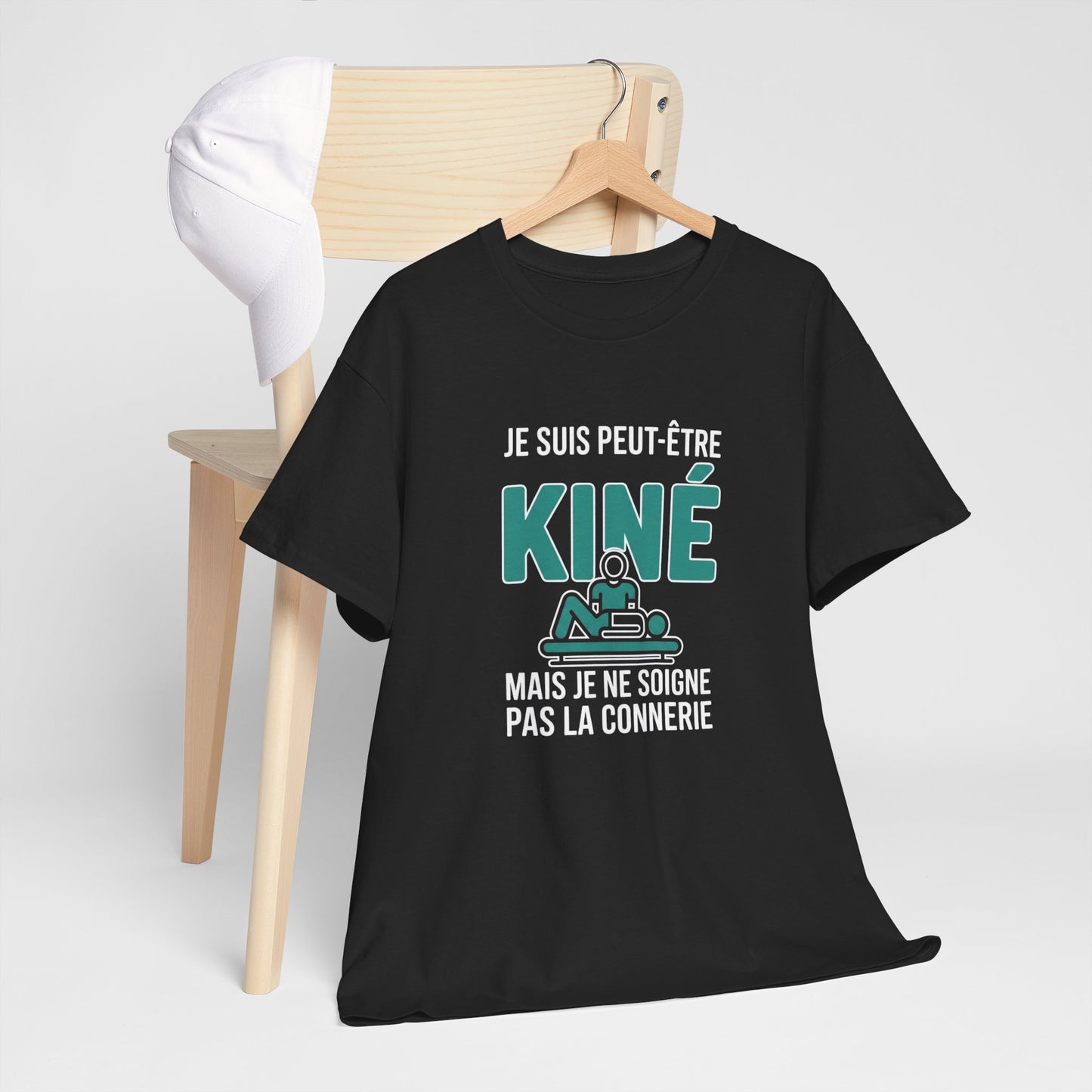 T-Shirt Kiné Humoristique Homme Femme – Tee Shirt Kinésithérapeute Drôle – Cadeau Massage Noir Blanc Gris