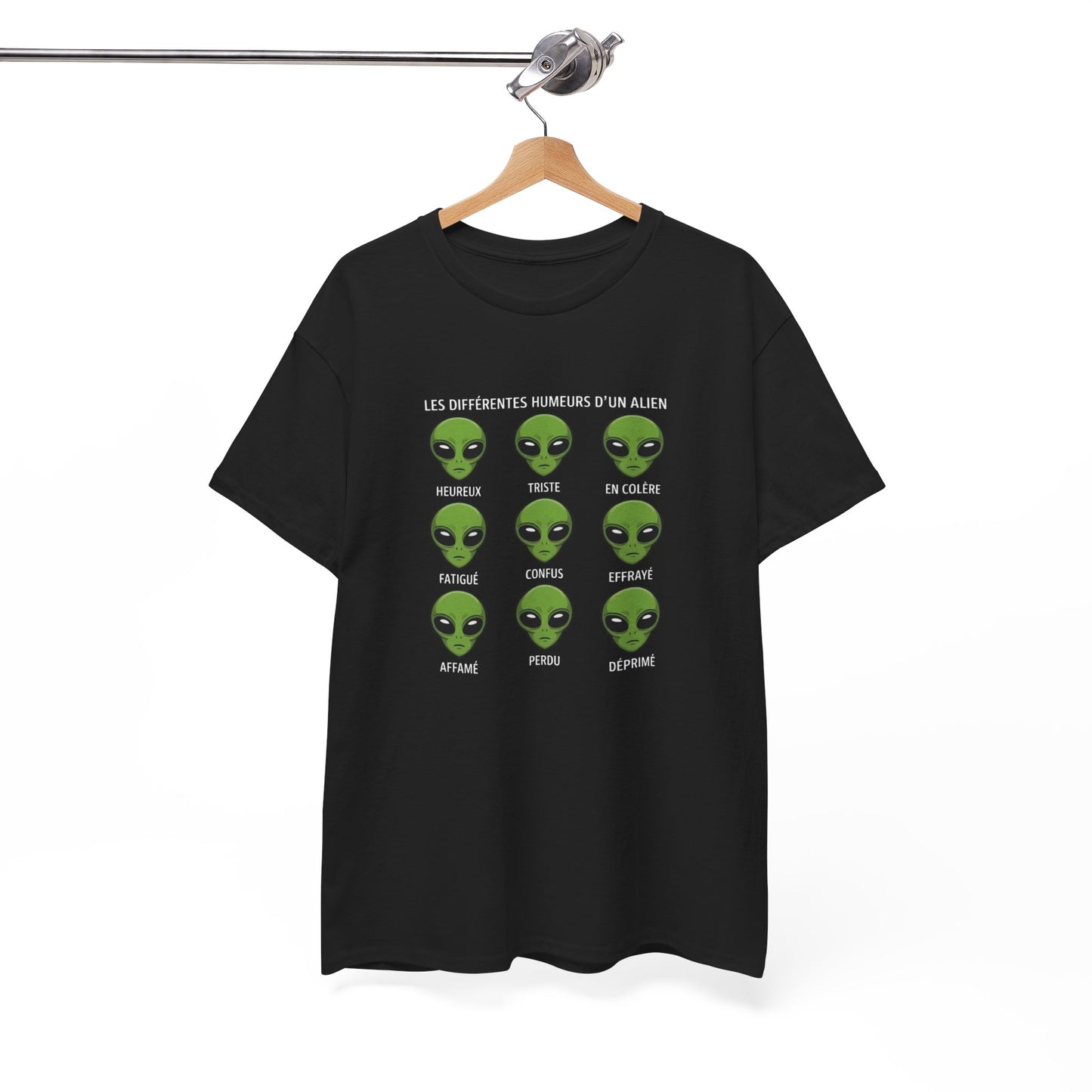 Tee Shirt Humour Alien Les différentes humeurs d’un extraterrestre – Cadeau drôle science fiction