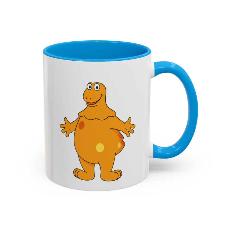 Mug Casimir 325ml – Tasse Céramique Personnage Orange– Cadeau Nostalgie Télé Noir Bleu Rouge
