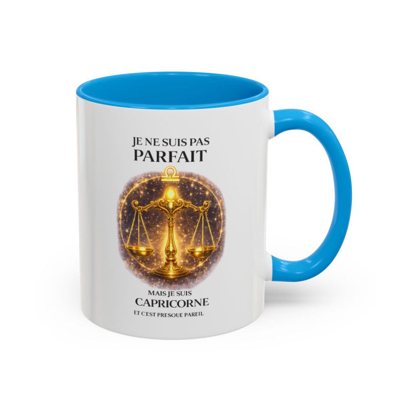 Mug Signe Balance Astrologie – Je Ne Suis Pas Parfait Mais Je Suis Balance – Design Mystique